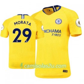 Camisolas de Futebol Chelsea Alvaro Morata 29 Equipamento Alternativa 2018/19 Manga Curta